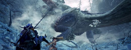 Barioth and Banbaro Meet in Iceborne
