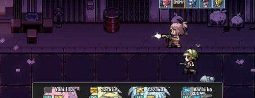 Turn-based combat with guns and visible turn order