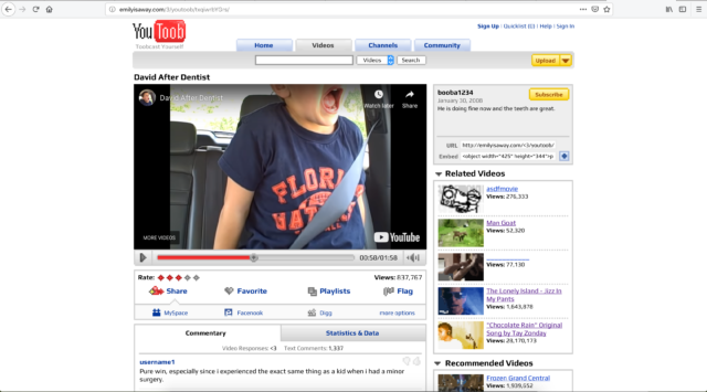 Checking out the latest nonsense on YouToob.