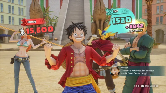 One Piece Odyssey post-battle experience bonus