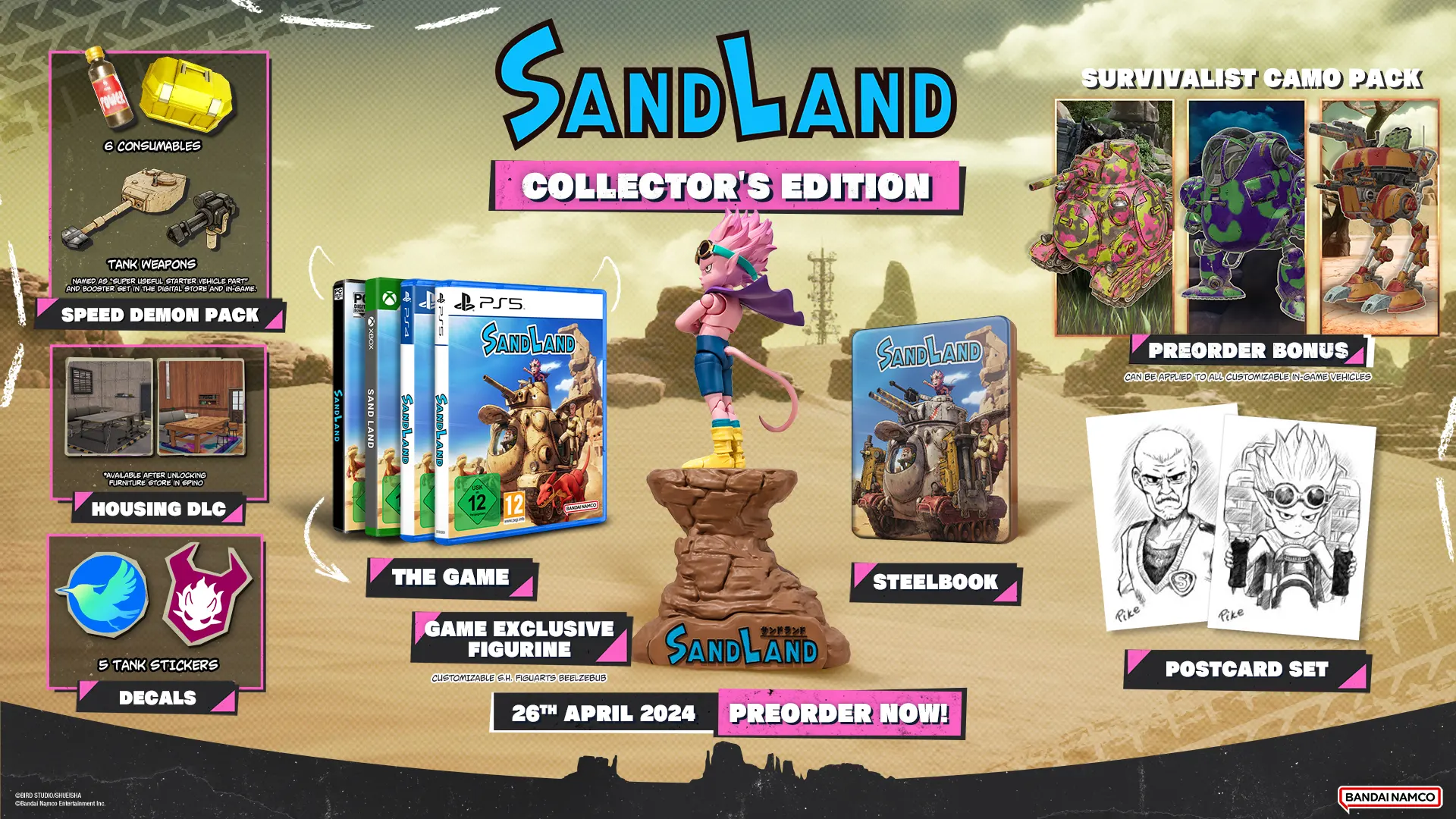 SAND LAND Announced for Xbox Series X/S, Xbox One, PS4, PS5, and PC