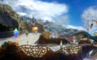 Screenshot from Baten Kaitos 1 HD remaster, showing a sky dock.