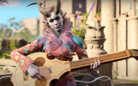 Alfira the bard playing the lute