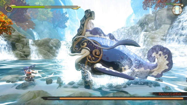 Boss battles are few and far between, but fun and well designed.