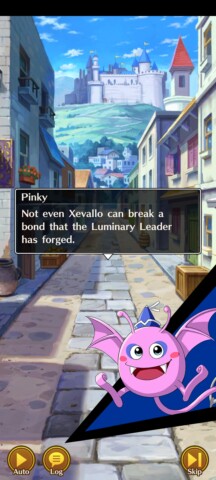 As a DQ mobile title, of course a cute monster has to guide the way. Pinky