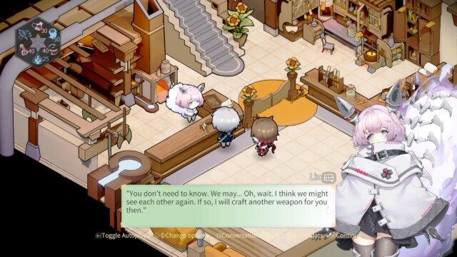 The dissonance between the character portraits and their in-game sprites is noticeable.