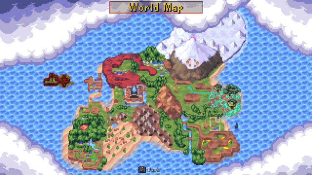 The world map does a great job of showing each area's personality.